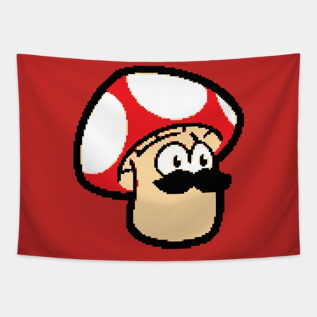 ShroomDood (Pixel/Red) Tapestry by ArtofJMS