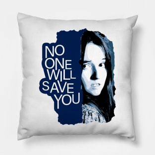 No One Will Save You horror sci-fi movie 2023 graphic design Pillow