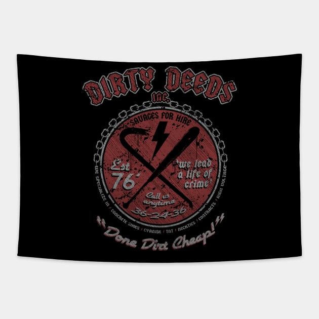 DIRTY DEEDS Tapestry by joeyjamesartworx