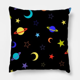 Space, Planets, Stars and Moon, Multi Pillow