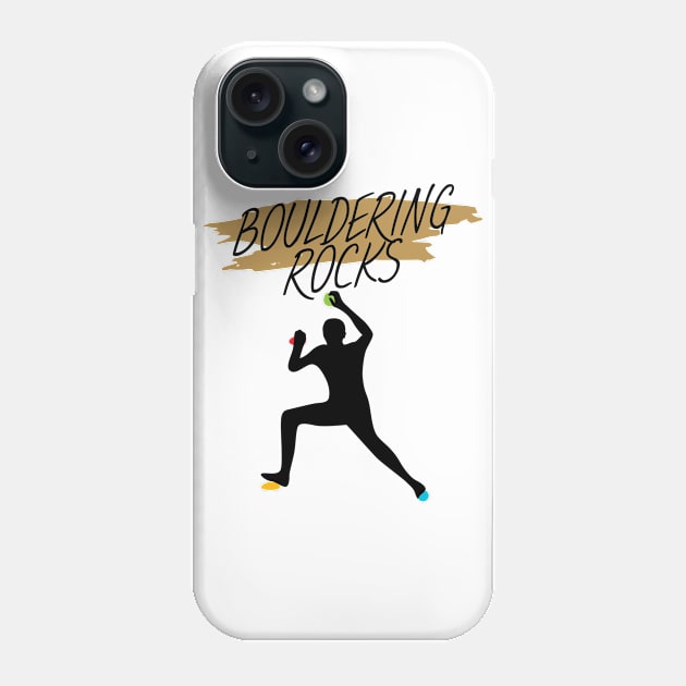 Bouldering rocks men Phone Case by maxcode