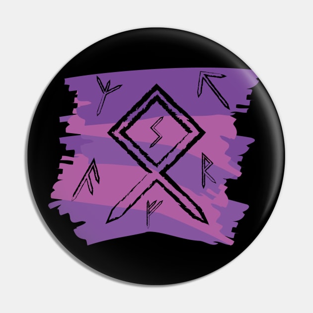 Purple Paint Runes Norse Mythology Asatru Pin by vikki182@hotmail.co.uk