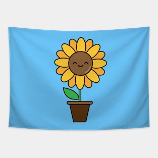 Kawaii Sunflower Tapestry