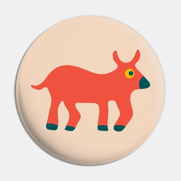 ORANGE OX Cute Cow Farm Animal Kids - UnBlink Studio by Jackie Tahara Pin by UnBlink Studio by Jackie Tahara