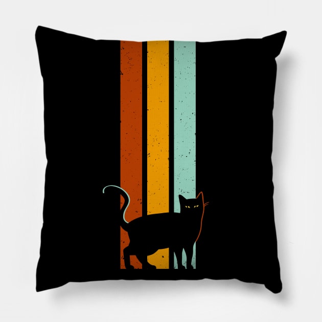 Vintage Cat Stripes Pillow by katiestack.art