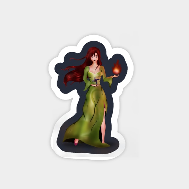 Brigid Goddess Magnet by Monkeyfist