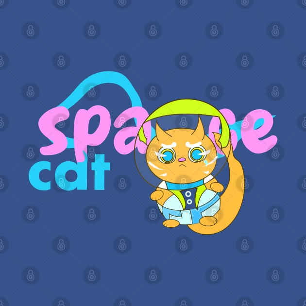 Orange space cat astrocat by ZOOLAB