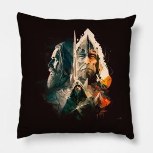 Colourful abstract illustration of Lord of the rings Pillow