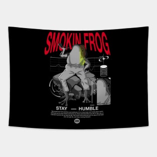 Brutalism Smokin Frog Tapestry