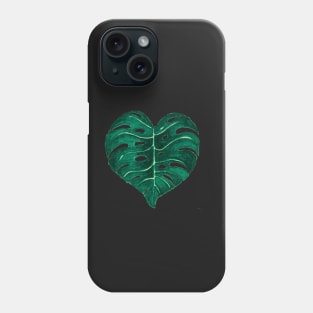 Green monstera Phone Case