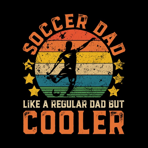 Soccer Dad Funny Vintage Soccer Player Father's Day Gift by Damsin