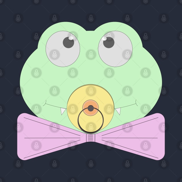 Little baby crocodile (cub) with a bow tie and a pacifier by EvgeniiV