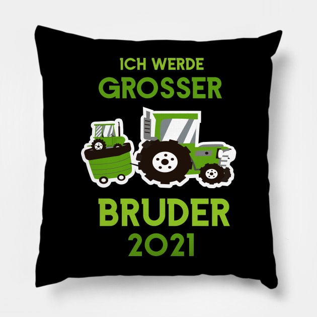 Großer Bruder 2021 Traktor und Baby Pillow by alpmedia