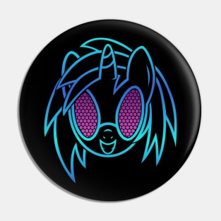 Neon Vinyl Scratch Pin