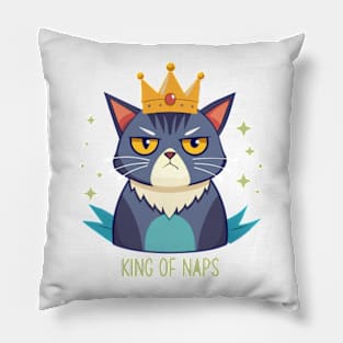 Grumpy King of Naps Cat Pillow