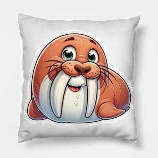 Kawaii Walrus Pillow