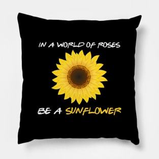 A Unique Art Of Sunflower With Amazing Saying Pillow