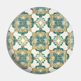 Floral Mosaic Tile Pattern - History Inspired Pin