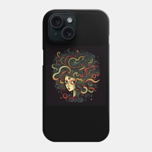 Mesmerizing Medusa With a Myriad of Meandering Multicolored Mischief Makers Phone Case