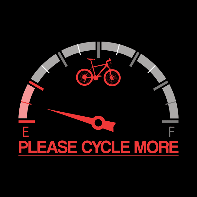 Please cycle more Funny Bicycle Saying by POS