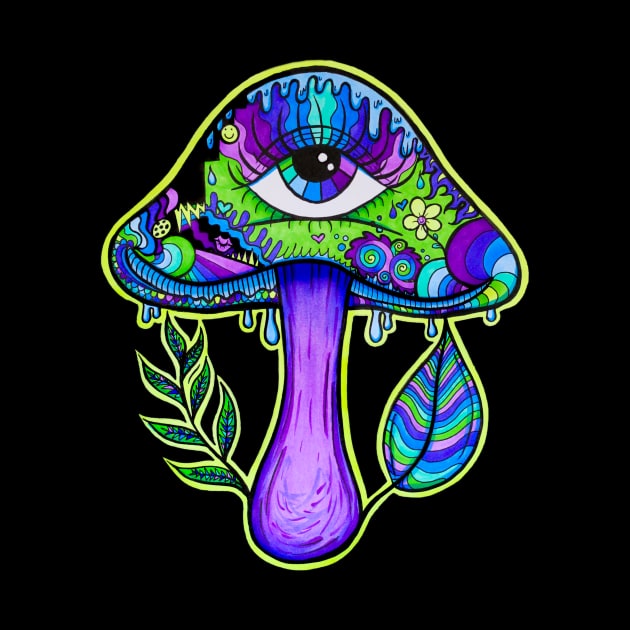 Trippy Drippy Mushroom by Rain Shine Designs