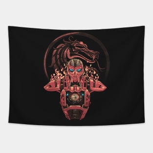 Red Cyborg Tapestry