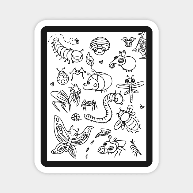 Bugz Coloring Page Magnet by plotDriving-NPC