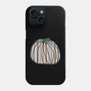 Halloween Horror Pumpkin Light Blue Stone Stripes Phone Case