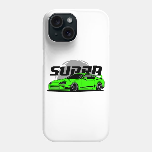 Green Supra JDM Phone Case by GoldenTuners