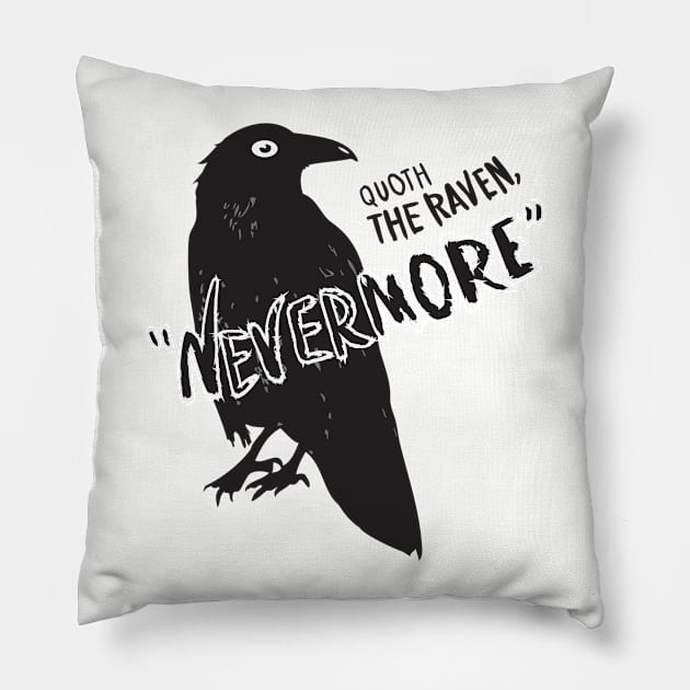 Quoth The Raven Pillow by tamsinlucie