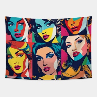 Pop Girls Potrait Tapestry