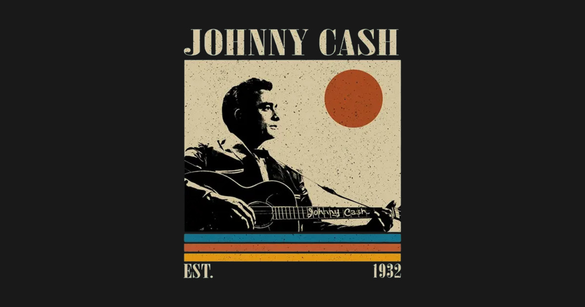 T-shirt Johnny Cash - Homme - Noir - Taille S - Dimanche Matin Coming Down