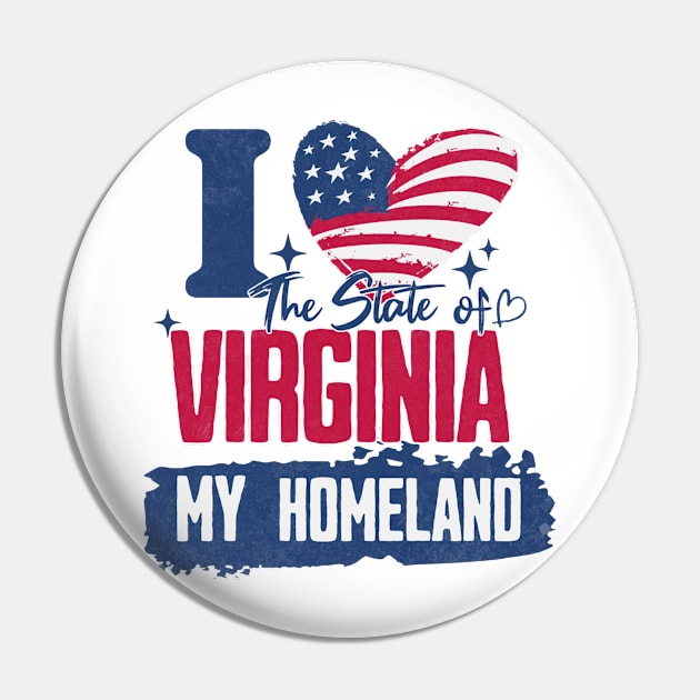 Virginia my homeland Pin by HB Shirts