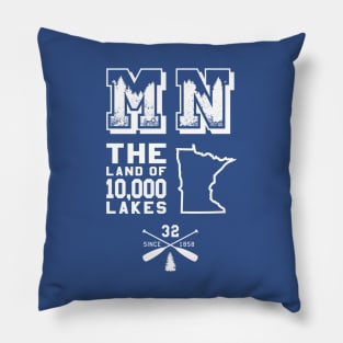 Minnesota MN Land of 10,000 Lakes Pillow