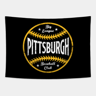 Pittsburgh Retro Big League Baseball - White Tapestry