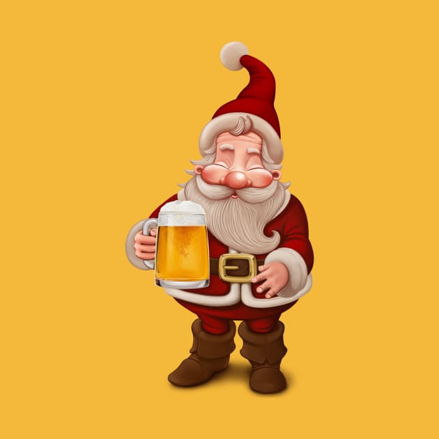 Santa Claus drinking beer by JORDYGRAPH