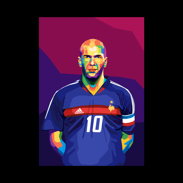 zinedine zidane wpap pop art by Kuli art