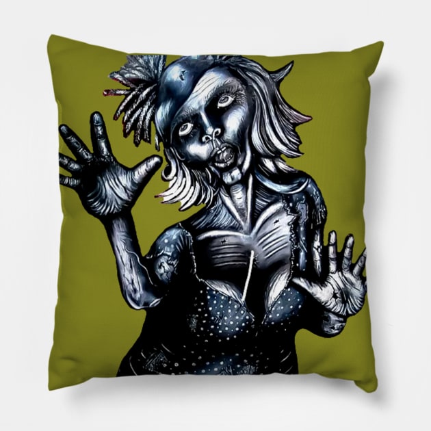 Zombie Hottie Pillow by SeanKalleyArt