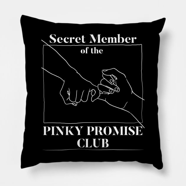 Secret Member of the Pinky Promise Club Pillow by Alema Art