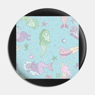 Mermaid or reverse mermaid? (blue version) Pin