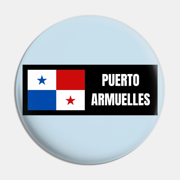 Puerto Armuelles City with Panama Flag Pin by aybe7elf