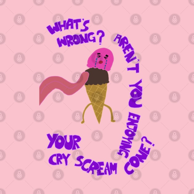 Cry Scream Cone Illustration by HFGJewels