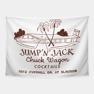 Jump N Jack Chuck wagon Cocktails  --- Vintage Style Faded Design Tapestry