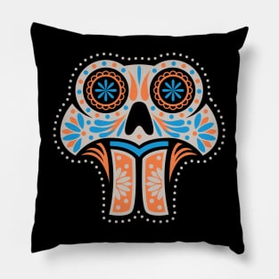 Beaver Sugar Skull Pillow