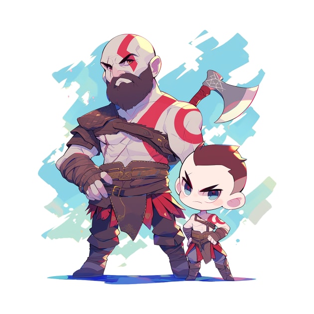 kratos and atreus by boxermaniac