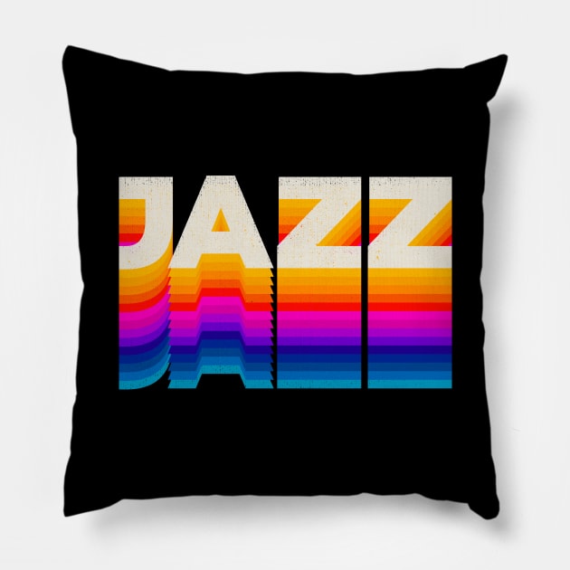 4 Letter Words - Jazz Pillow by DanielLiamGill