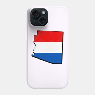 Red, White, and Blue Arizona Outline Phone Case