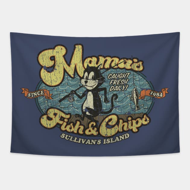 Mama's Fish & Chips 1984 Tapestry by JCD666