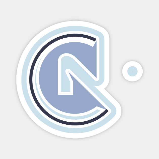 Initial letter N round shape vector logo sticker design. Creative Letter N sticker design icon. Magnet by AlviStudio