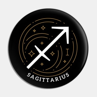 Sagittarius Zodiac Star Sign Birthday Gift T-Shirt Pin